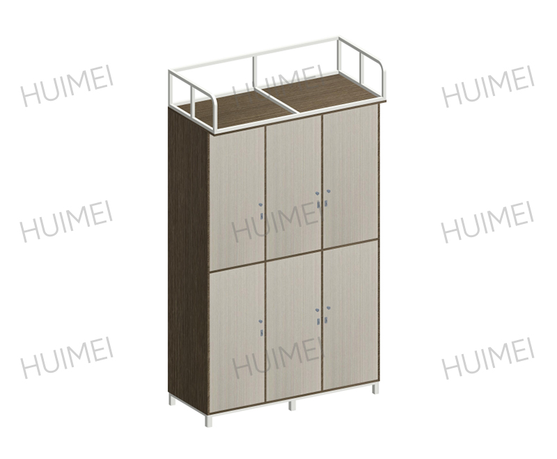 Armoire-penderie pour dortoir d'étudiants pour six personnes avec étagère de rangement