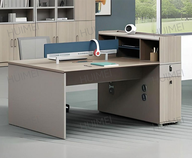 Bureau de bureau de style écran, bureau de cabine de bureau insonorisé, bureau exécutif, stockage intégré, bureau administratif, bureau multifonctionnel modulaire