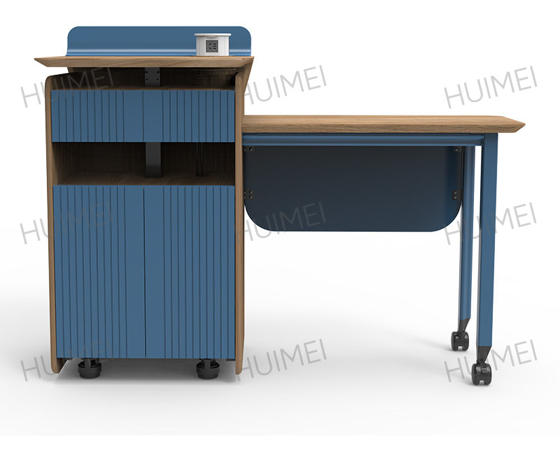 Podium mobile, rechargeable, détachable et réglable avec un mouvement flexible et une conception stable